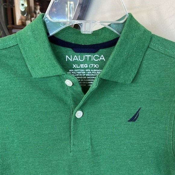 Brand New Nautica Green Polo Short Sleeve Golf Shirt Embroidered Logo - Picture 3 of 11
